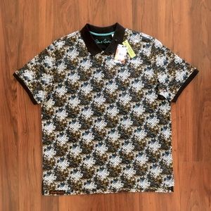 Robert Graham Geometric Check Camo Print Shirt